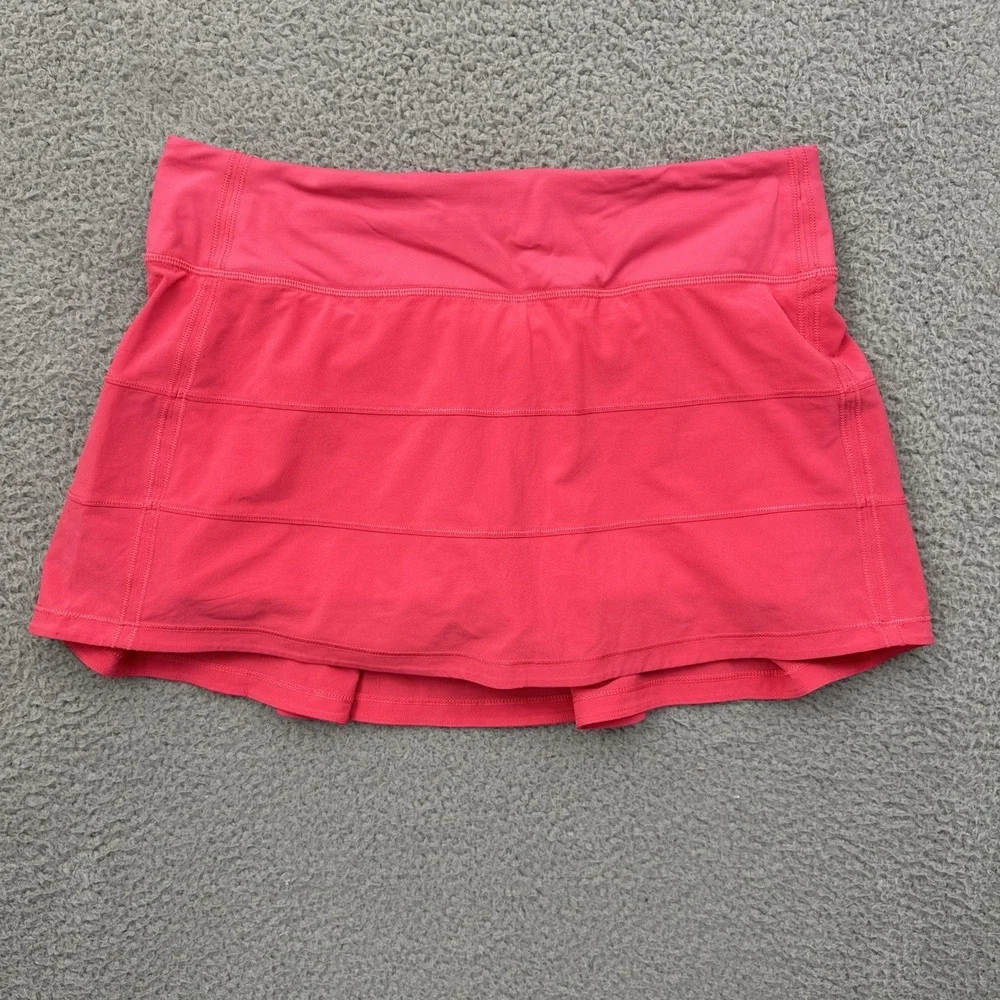 Lululemon Pace Rival Skirt Skort Lip Gloss Pink Athletic Athleisure Wiomen's 6